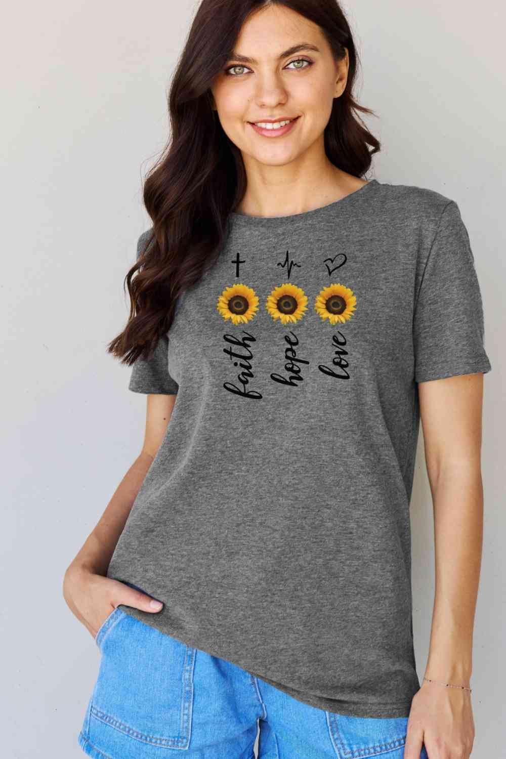Simply Love Full Size Sunflower Graphic T-Shirt